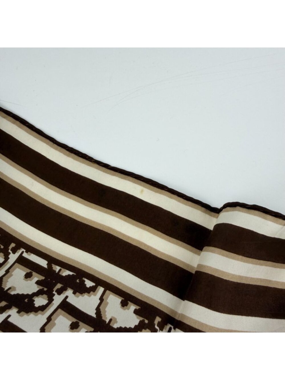 Dior Scarf Brown Silk Vintage - Picture 15 of 15
